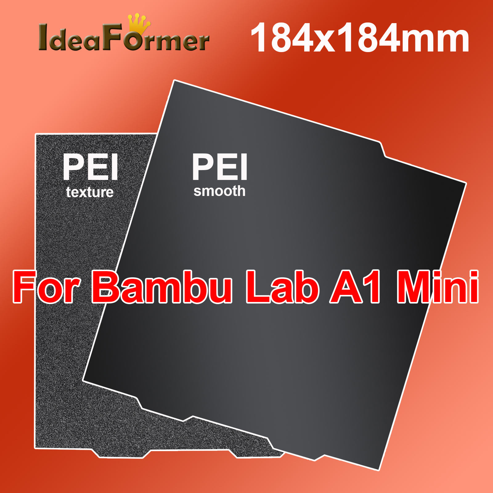 Pei Sheet - 1/2PC PEI A1 Mini Black Sheet