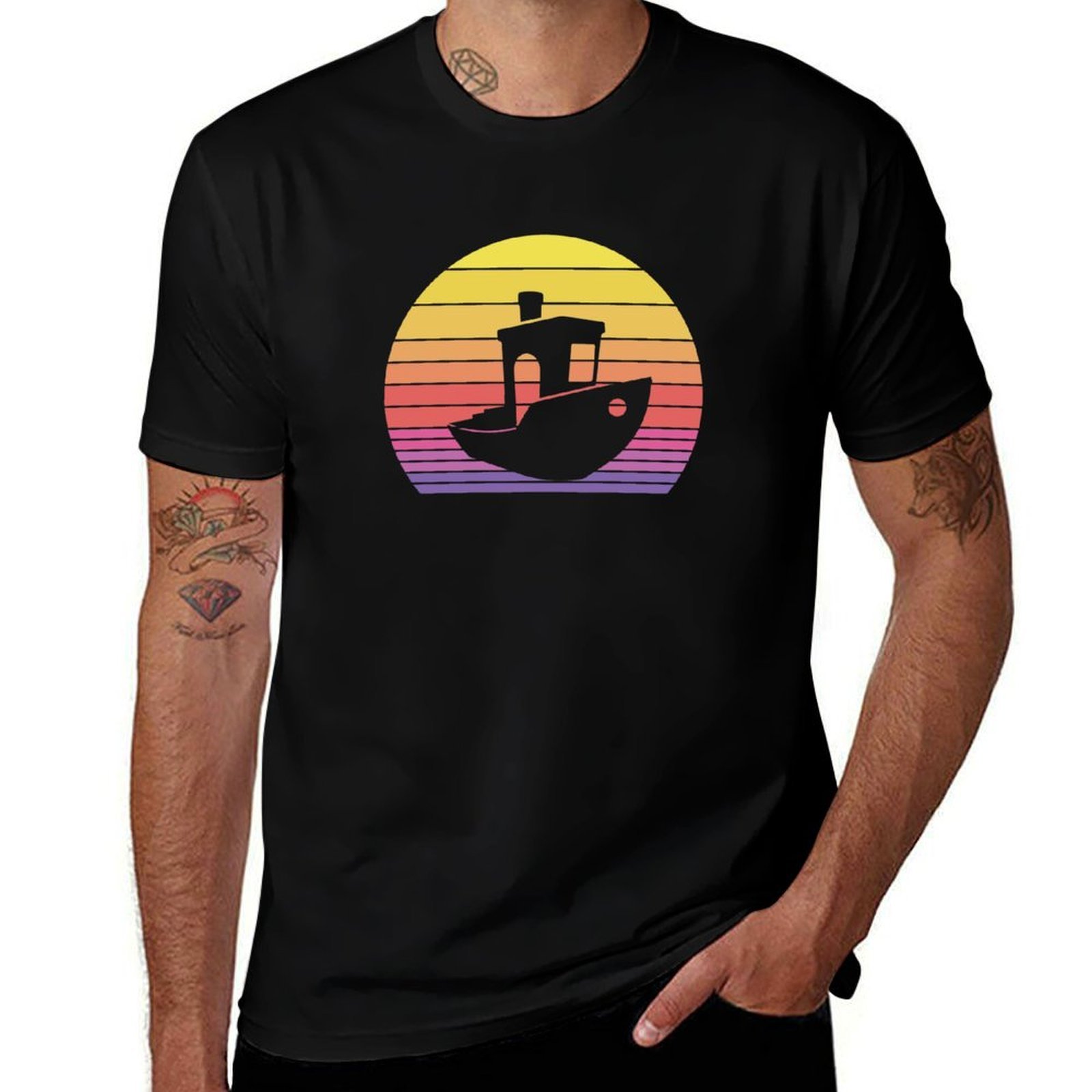 3D Printing Quotes - Distressed Vintage 3D printer benchy sunset