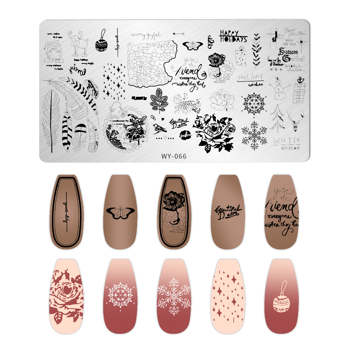 Leaves Flower Nail Art Stampin - 3D Printing Template บทวิจารณ์และราคา