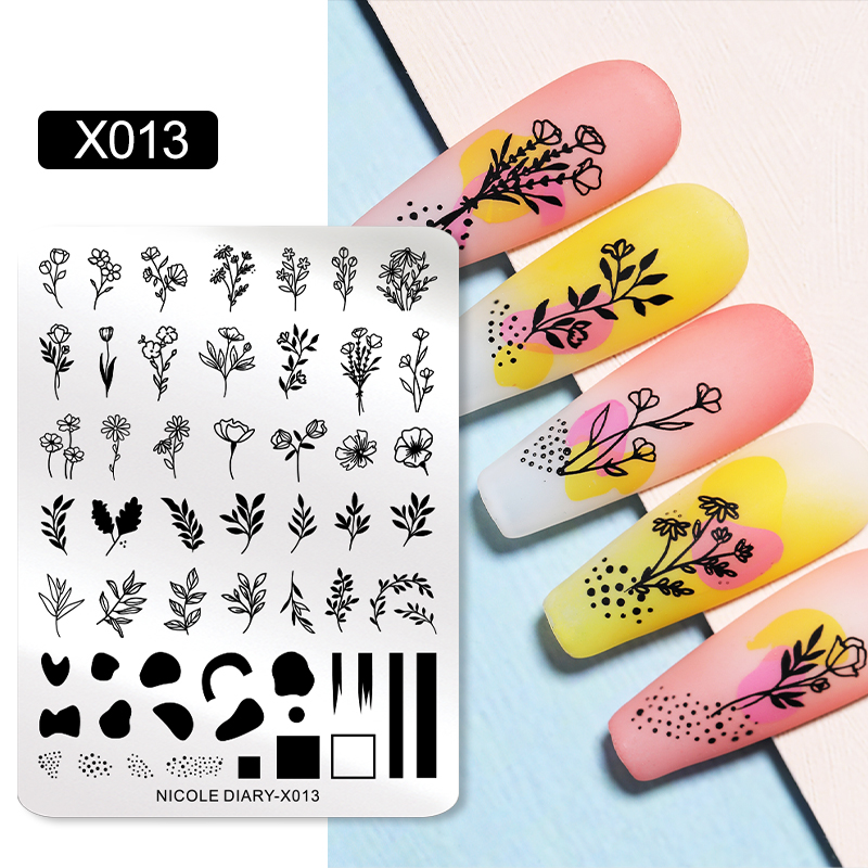NICOLE DIARY Leaves Flower Nai - 3D Printing Template บทวิจารณ์และราคา