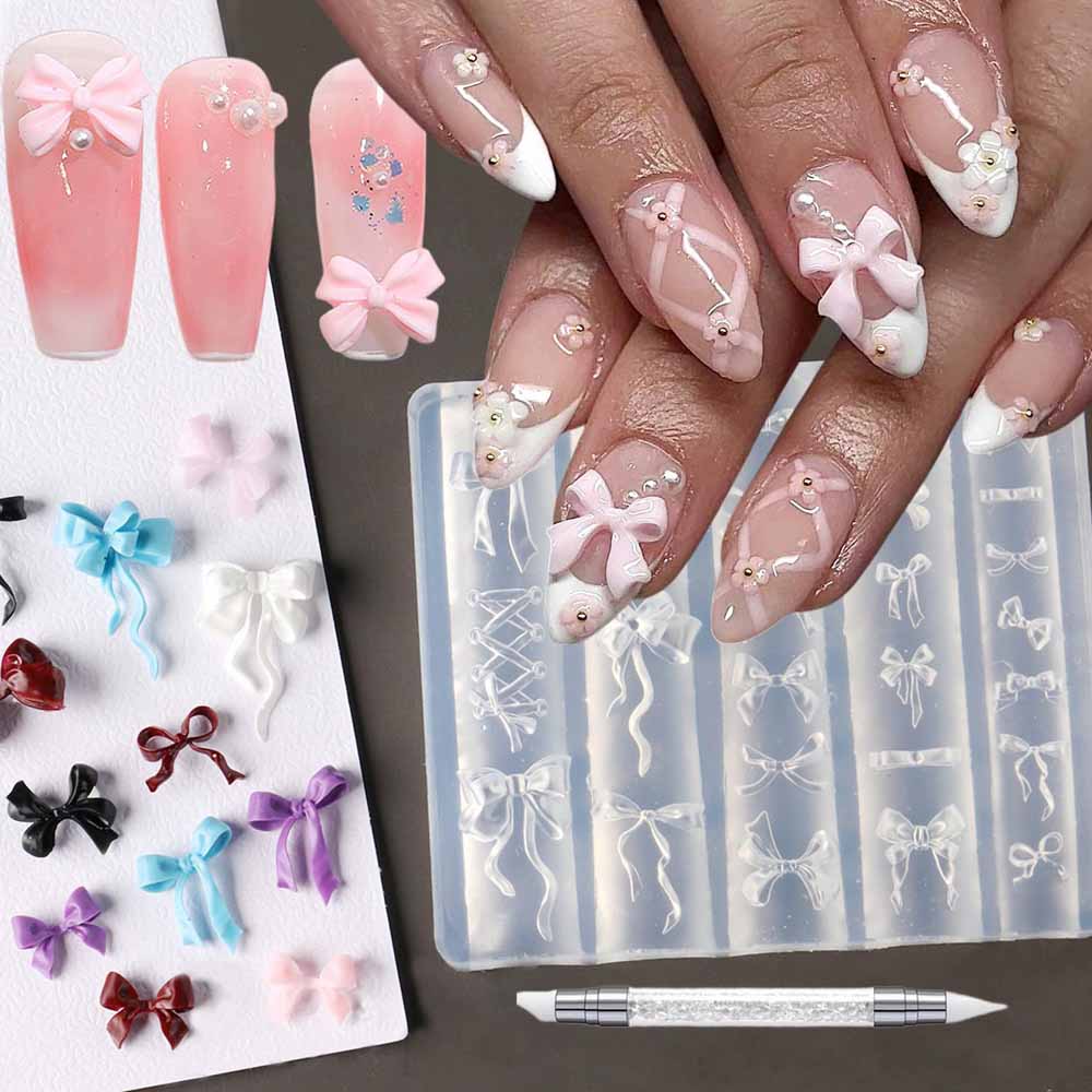 1Pcs 3D Bowknot Silicone Nail  - 3D Printing Template บทวิจารณ์และราคา
