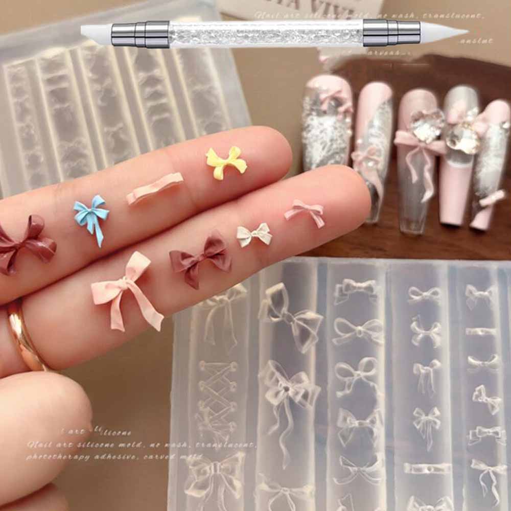 1Pcs 3D Bowknot Silicone Nail  - 3D Printing Template บทวิจารณ์และราคา