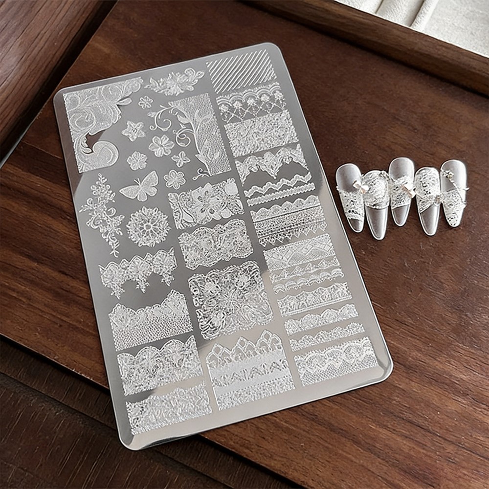 9*15cm 3D Lace Butterfly Nail  - 3D Printing Template บทวิจารณ์และราคา
