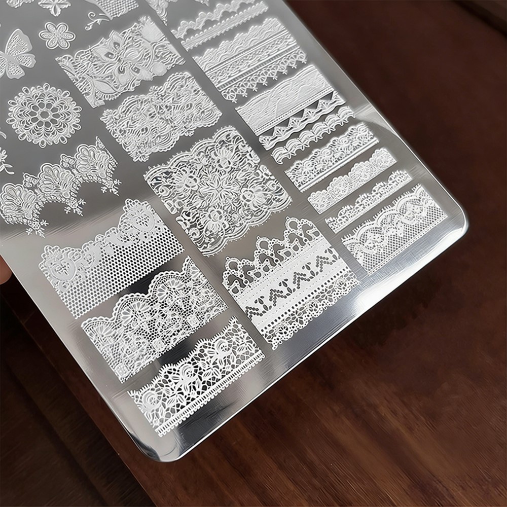 9*15cm 3D Lace Butterfly Nail  - 3D Printing Template บทวิจารณ์และราคา