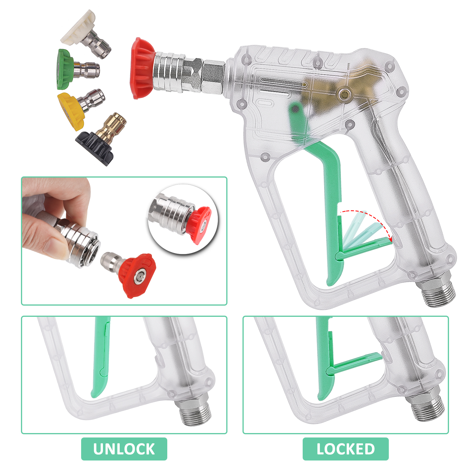 Pressure Washer Gun Kit - Conv - Nozzle Cleaning Kit บทวิจารณ์และราคา