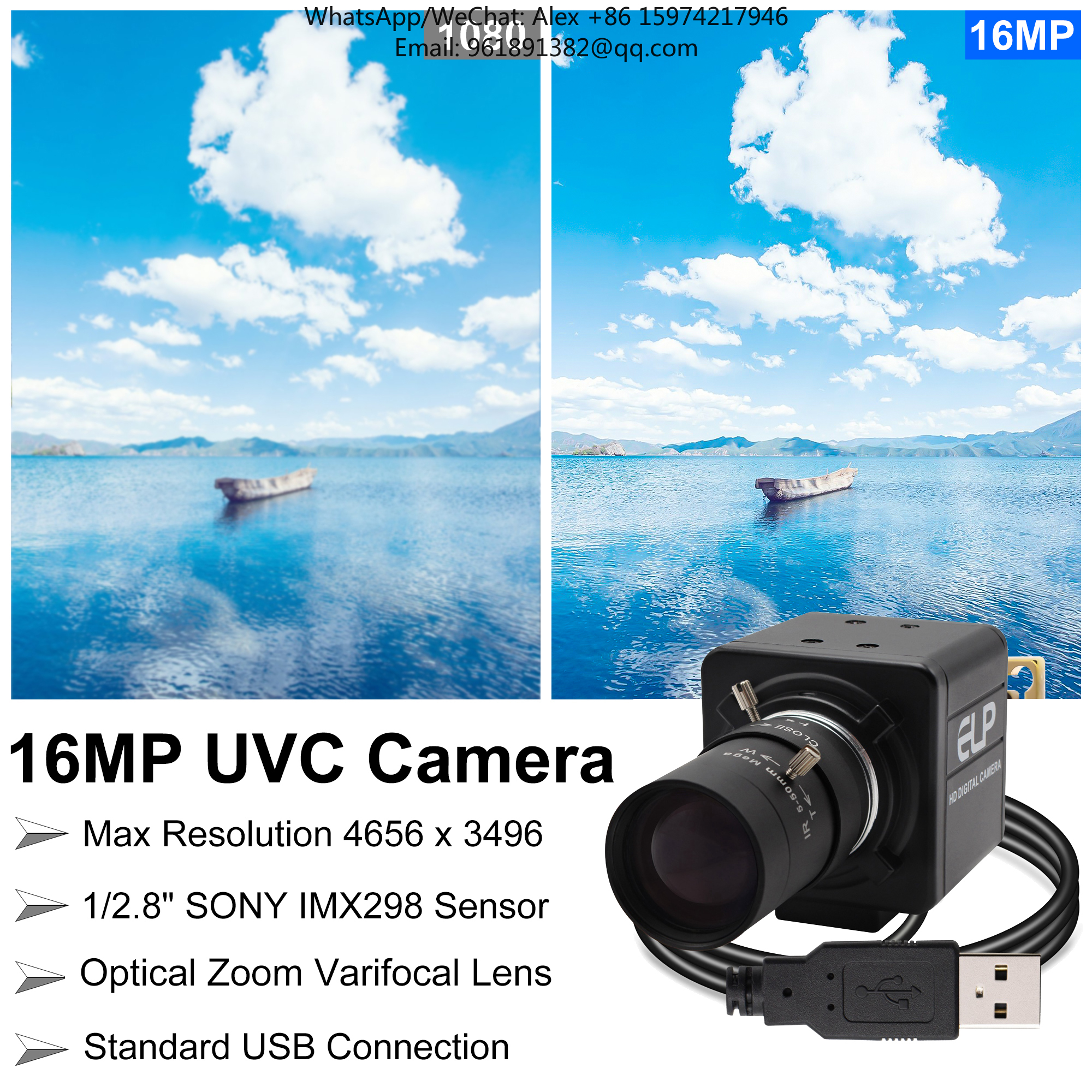 ELP High Definition 16MP Webca - 3D Printing Industrial บทวิจารณ์และราคา